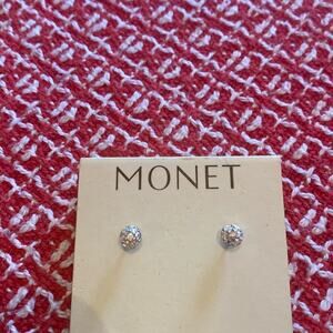 Monet NWT ROUND multi color sparkle stud earrings